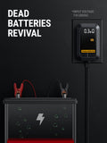 Sigma 1 Guard Series – 1A 6V/12V Smart Battery Charger & Maintainer, Automatic Trickle Charger with Intelligent Charging and Desulfation for Cars, Motorcycles & ATVs