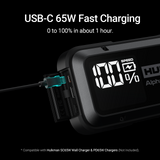 Hulkman Alpha Pro 1750A Jump Starter, 59.2Wh High-Capacity Car Battery Jump Starter, PD65W Fast Charging in & Out, 3.3" Smart Display Jump Box, 12V Jump Pack for 8.0L Gas/5.0L Diesel, Solid Black