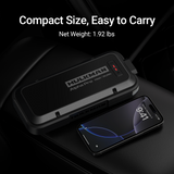 Hulkman Alpha Pro 1750A Jump Starter, 59.2Wh High-Capacity Car Battery Jump Starter, PD65W Fast Charging in & Out, 3.3" Smart Display Jump Box, 12V Jump Pack for 8.0L Gas/5.0L Diesel, Solid Black