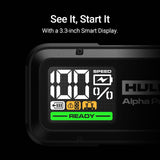 Hulkman Alpha Pro 1750A Jump Starter, 59.2Wh High-Capacity Car Battery Jump Starter, PD65W Fast Charging in & Out, 3.3" Smart Display Jump Box, 12V Jump Pack for 8.0L Gas/5.0L Diesel, Solid Black