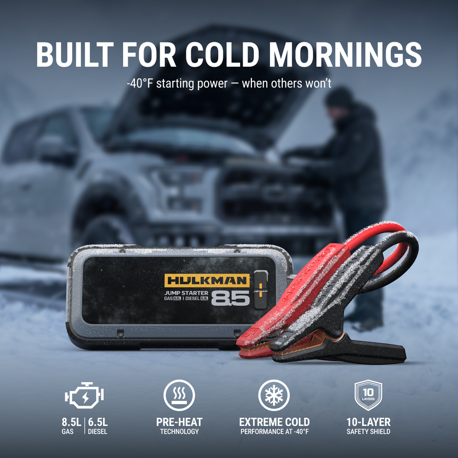 Alpha 85S Cold-Weather Series 2000A Smart Jump Starter with Pre-Heat Tech for SUVs, Pickups & Sub-Zero Conditions