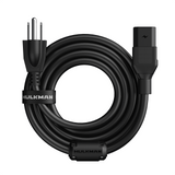 Hulkman AC Charging Cable for Mega Power Station, 3-Pin 16AWG Power Cord, 1.2m/4ft (Black)