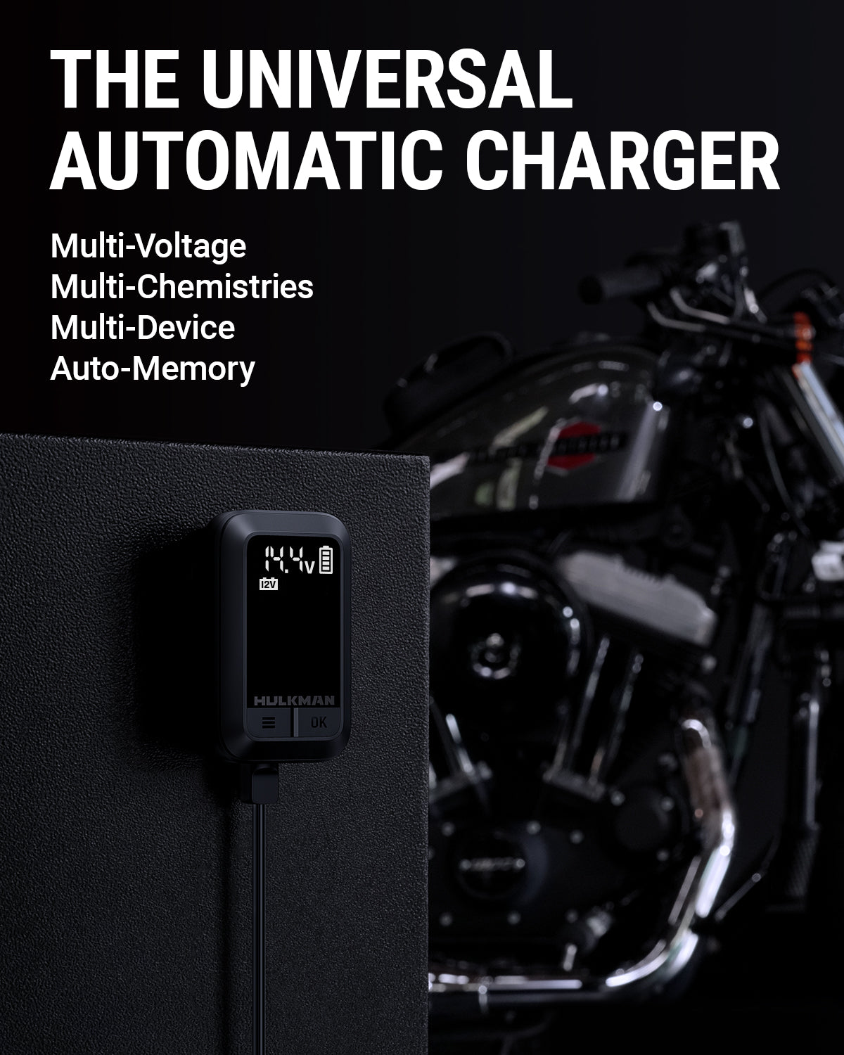 HULKMAN Sigma 5 Battery Trickle Charger, 5A 6V/12V Automatic Smart