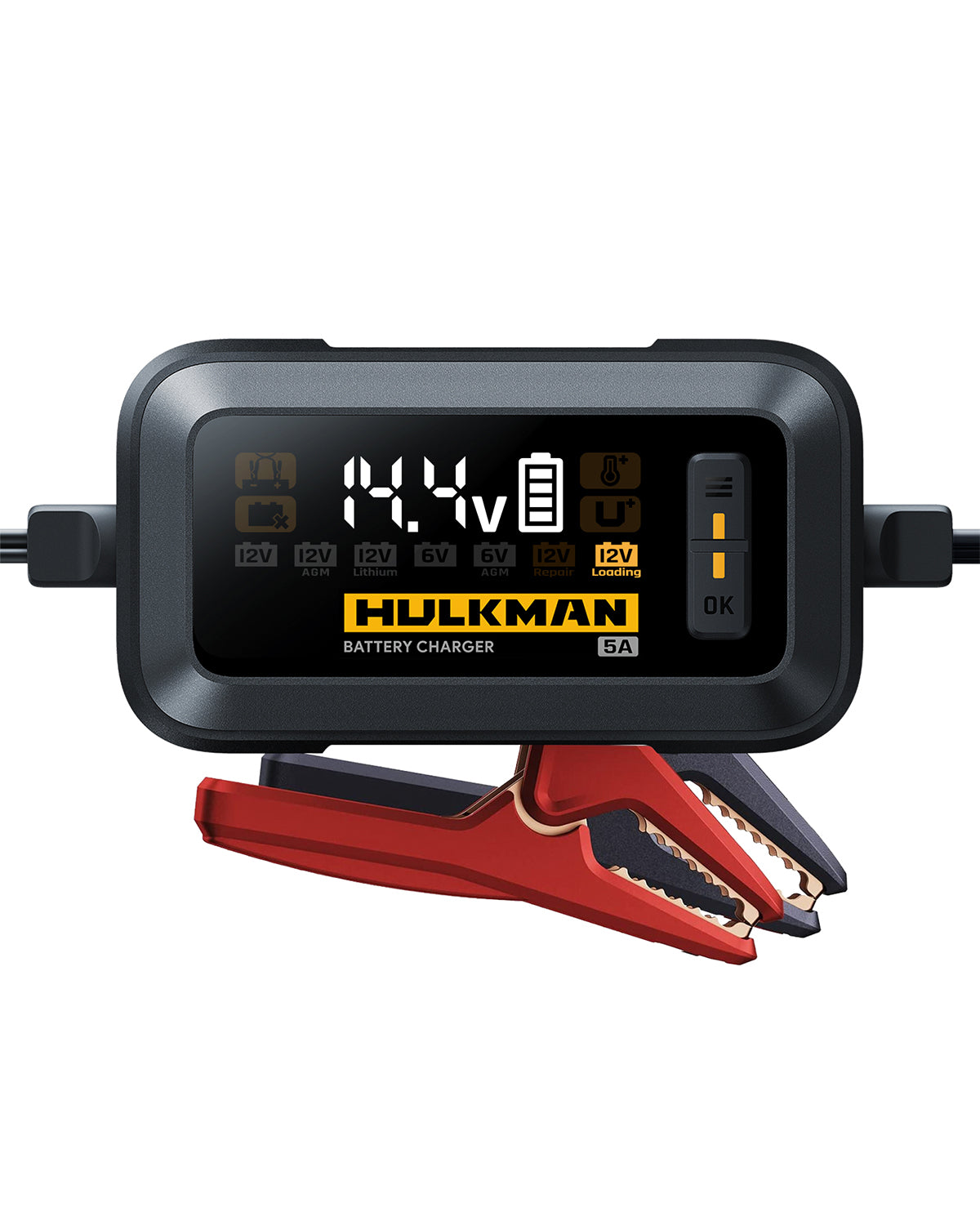 HULKMAN Sigma 1 Car Battery Charger, 1A 6V/12V Automatic Smart Trickle